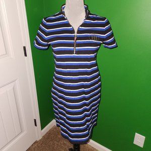 Tommy Hilfiger Stripe Knit Dress with Rhinestone Detail Size Small Petite